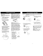 Preview for 5 page of Euro-Pro FC251 Owner'S Manual