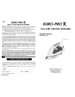 Euro-Pro GI488H Owner'S Manual предпросмотр