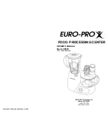 Euro-Pro KP81E Owner'S Manual preview