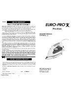 Euro-Pro PRO IRON EP480H2 Owner'S Manual предпросмотр