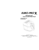 Euro-Pro PROFESSIONAL COOL TOUCH DEEP FRYER F2015 Owner'S Manual preview