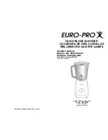 Предварительный просмотр 1 страницы Euro-Pro QUAD-BLADE BLENDER KB305E Owner'S Manual