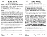 Preview for 10 page of Euro-Pro S3101P Owner'S Manual