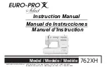 Euro-Pro Select 762XH Instruction Manual preview