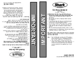 Euro-Pro Shark Cordless V1917CR N Manual preview