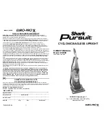 Euro-Pro SHARK PURSUIT UV209B Owner'S Manual preview