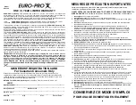 Предварительный просмотр 14 страницы Euro-Pro Shark UV612C Owner'S Manual