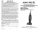 Euro-Pro SV775HG Owner'S Manual preview