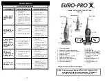 Предварительный просмотр 3 страницы Euro-Pro SV775HG Owner'S Manual