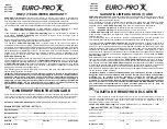 Предварительный просмотр 10 страницы Euro-Pro SV775HG Owner'S Manual