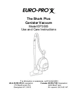 Preview for 1 page of Euro-Pro THE  SHARK PLUS EP3005 Use And Care Instructions Manual