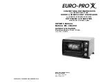 Euro-Pro TO240 Owner'S Manual preview