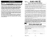 Preview for 6 page of Euro-Pro TO240 Owner'S Manual