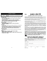 Preview for 11 page of Euro-Pro TO241R Owner'S Manual