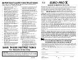 Предварительный просмотр 2 страницы Euro-Pro TO251 Owner'S Manual