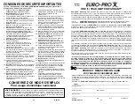 Предварительный просмотр 11 страницы Euro-Pro TO251 Owner'S Manual