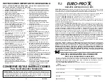 Предварительный просмотр 12 страницы Euro-Pro TO251 Owner'S Manual