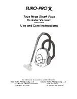 Euro-Pro TRUE HEPA SHARK PLUS EP238 Use And Care Instructions Manual preview