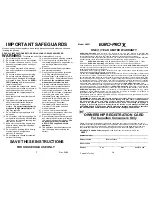 Preview for 2 page of Euro-Pro ULTRASHARK UV627 Owner'S Manual