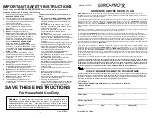 Preview for 2 page of Euro-Pro UV130G Owner'S Manual