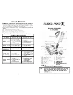 Preview for 3 page of Euro-Pro UV640HB Owner'S Manual