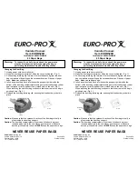 Preview for 1 page of Euro-Pro XDB520H User Manual