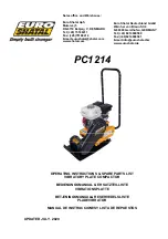 Euro Shatal PC1214 Operating Instructions/Spare Parts List preview