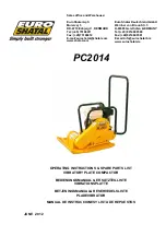 Euro Shatal PC2014 Operating Instructions/Spare Parts List предпросмотр