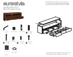 Euro Style BRYANT Media Stand Assembly Instructions Manual предпросмотр