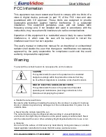 Preview for 3 page of Euro Video EVC-DG-BX360BNW User Manual