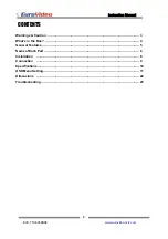 Preview for 2 page of Euro Video EVC-TP-IE358BN3 Instruction Manual