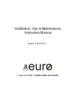 EURO E900 GCSX Instruction Manual preview