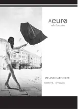 EURO EP900UMS Use And Care Manual preview