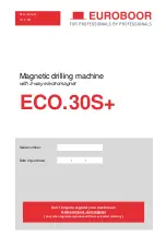 Preview for 1 page of Euroboor ECO.30S+ User Manual