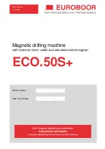 Euroboor ECO.50S+ User Manual preview