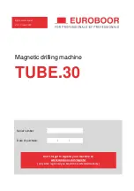 Preview for 1 page of Euroboor TUBE.30 Operator'S Manual