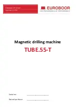 Preview for 1 page of Euroboor TUBE.55-T Operator'S Manual