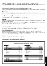 Preview for 3 page of Eurocave INOA 25 Operating Instructions Manual