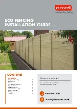 Preview for 1 page of eurocell ECO FENCING Installation Manual