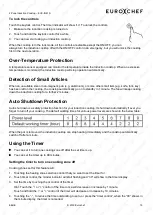 Preview for 15 page of EUROCHEF EUC-IN61S User Manual