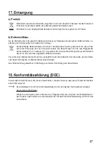 Preview for 27 page of Eurochron 1561847 Operating Instructions Manual