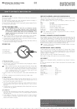 Предварительный просмотр 2 страницы Eurochron EAU 100 Operating Instructions