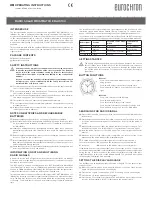 Preview for 3 page of Eurochron EFAUS 103 Operating Instructions Manual