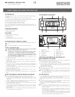 Preview for 3 page of Eurochron EFW 2000 Operating Instructions Manual