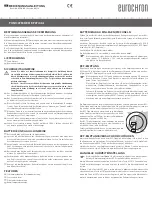 Eurochron EFW 344 Operating Instructions Manual preview