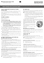 Preview for 3 page of Eurochron EFW 5002 Operating Instructions Manual