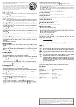 Preview for 4 page of Eurochron EFW135 Operating Instructions Manual