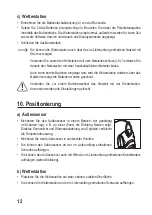 Preview for 12 page of Eurochron EFWS 260 Operating Instructions Manual