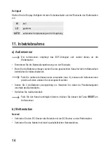 Preview for 14 page of Eurochron EFWS-Color Operating Instructions Manual