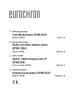 Предварительный просмотр 1 страницы Eurochron EFWS S250 Operating Instructions Manual